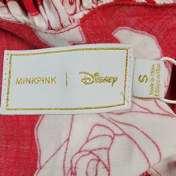 NWT Disney by MinkPink Enchanted Rose Floral Print Ruffled Sexy Wrap Dress - Picture 15 of 16